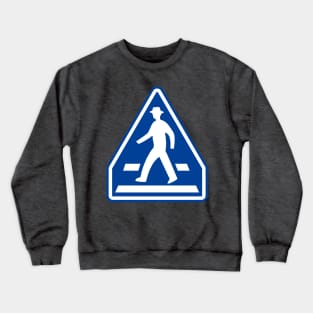 Japanese Pedestrian Crossing Sign Crewneck Sweatshirt